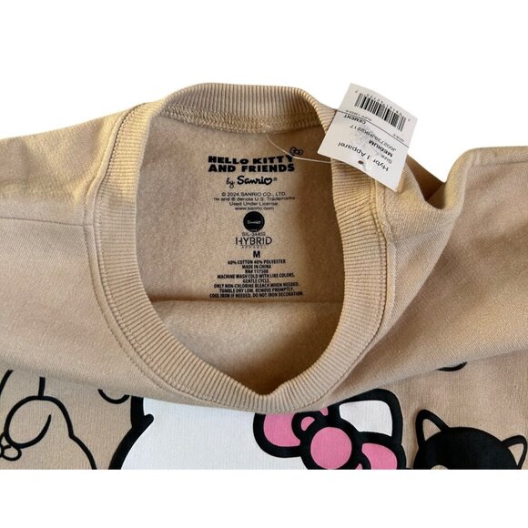 Hello Kitty and Friends Sweatshirt Sz Medium Tan NEW with tags - Picture 3 of 4